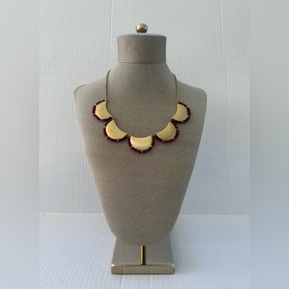 Accessories - Vintage Gold and Red Statement Necklace